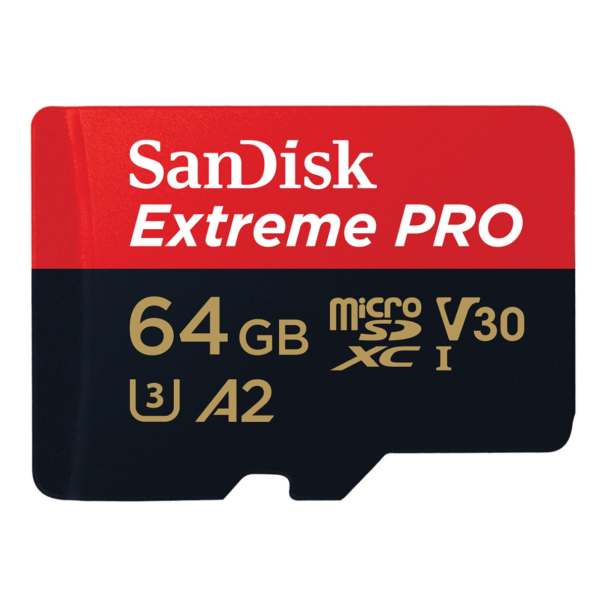 SanDisk Extreme PRO microSDXC UHS-I 64GB card front view