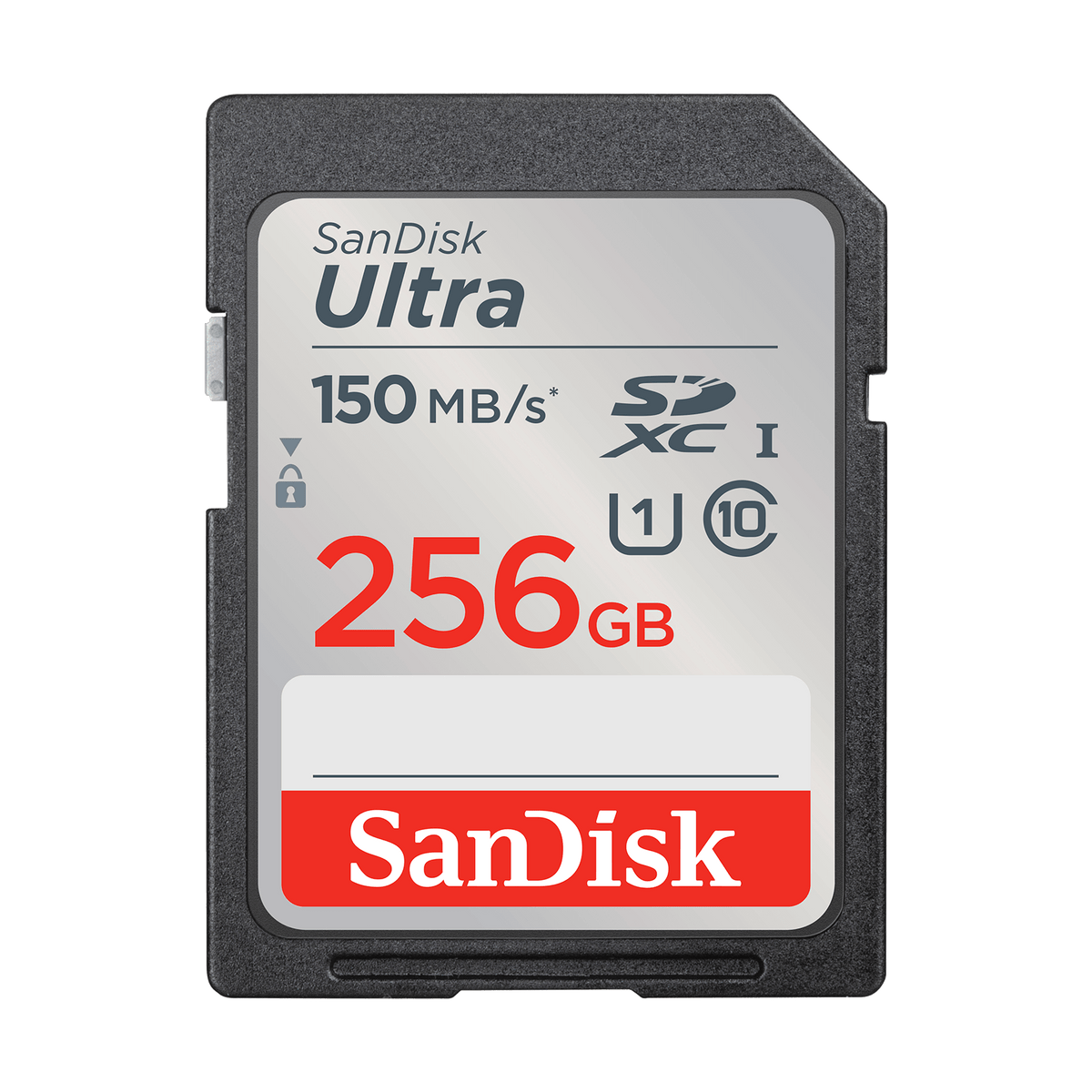 SanDisk Ultra SDXC UHS-I 256GB card front view