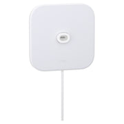 قاعدة تثبيت حائط Schneider Home Power Mount USB-C Wall Connector باللون الأبيض، منظر أمامي مع كابل USB-C المثبت فيها