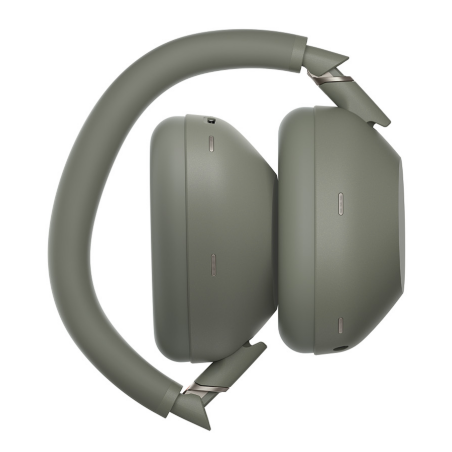 Olive Gray Sony WH-1000XM6 wireless headphones folded