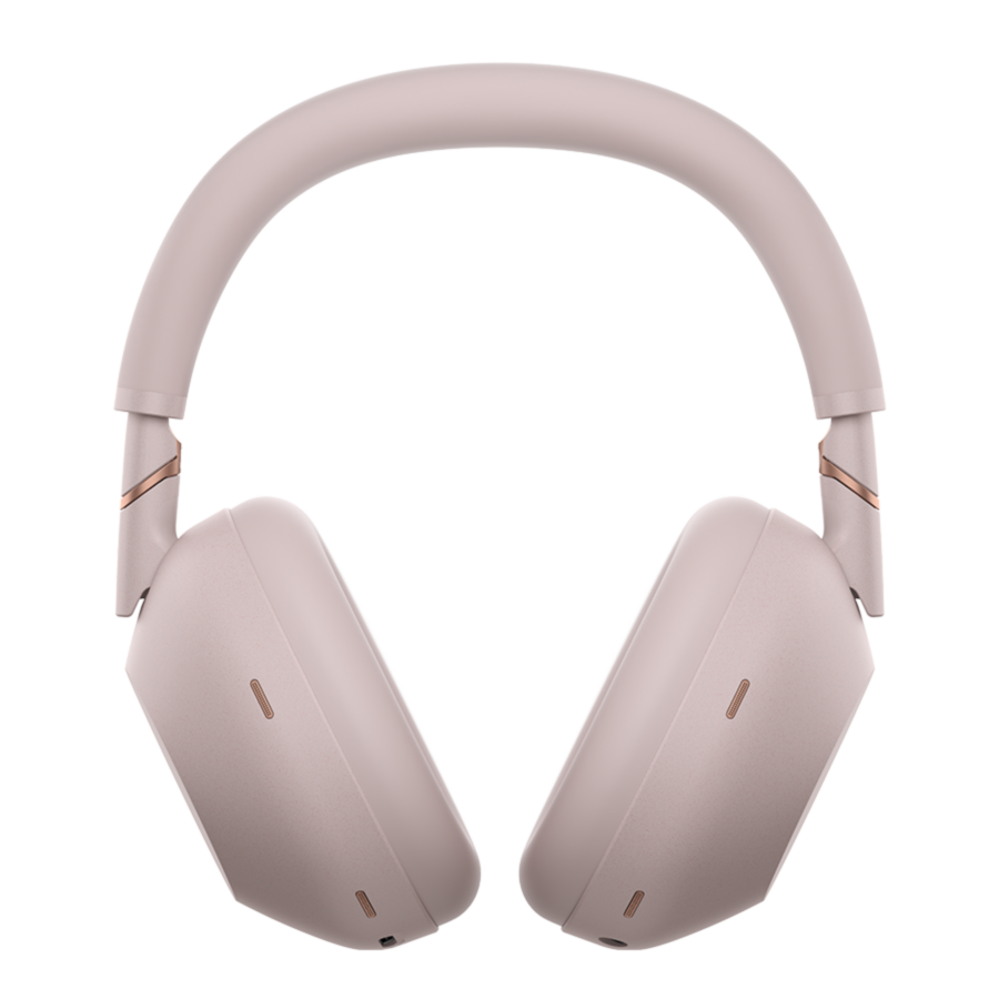 Sand Pink Sony WH-1000XM6 wireless headphones, front view