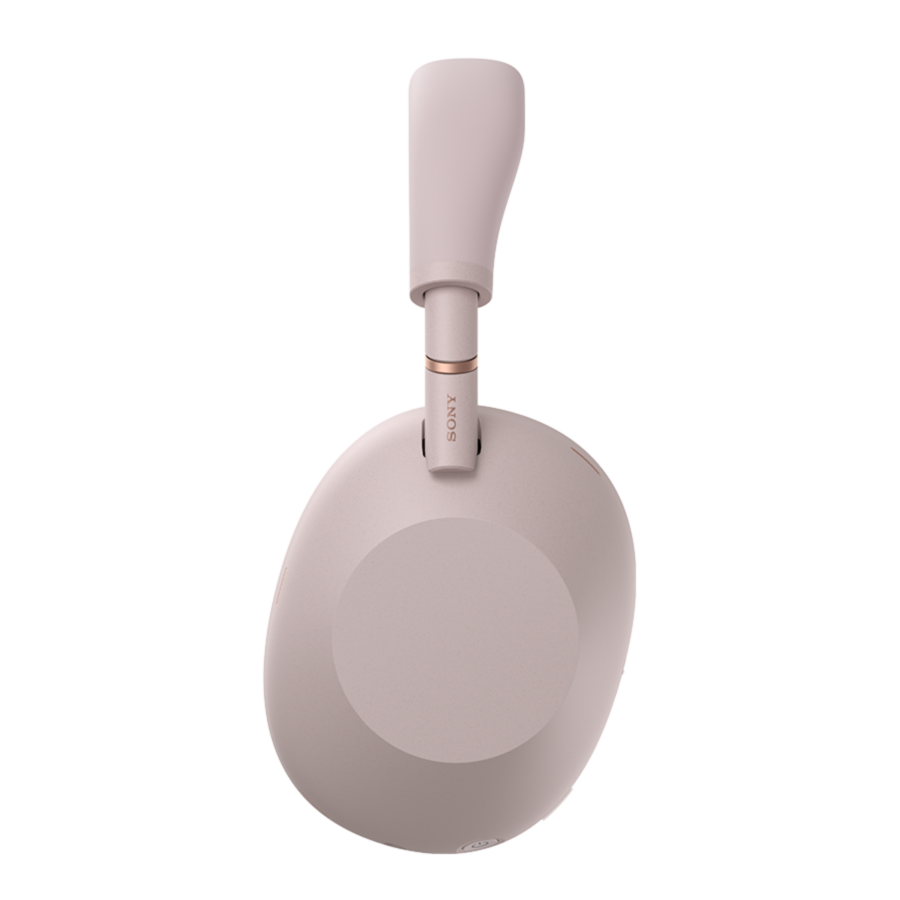 Sand Pink Sony WH-1000XM6 wireless headphones, profile view