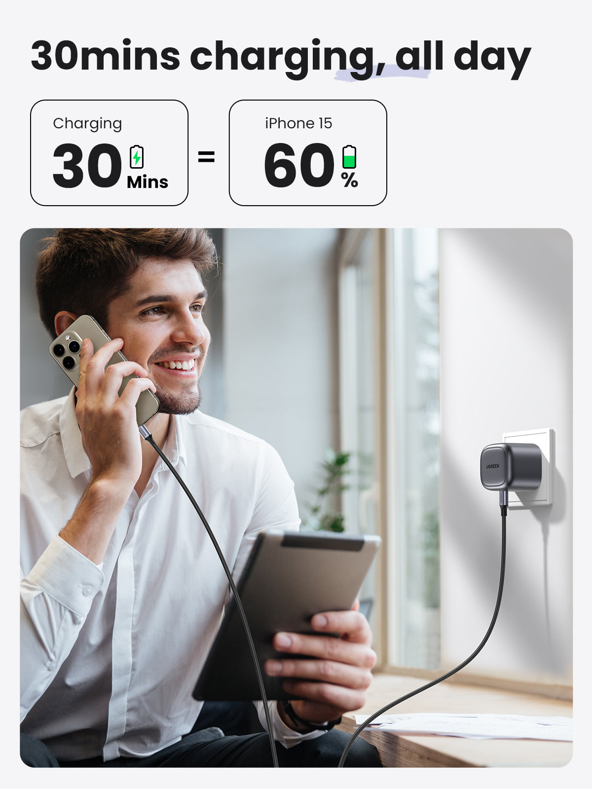 Ugreen Nexode 30W GaN Wall Charger - Ugreen Nexode 30W GaN Wall Charger - Default Title Ennap.com