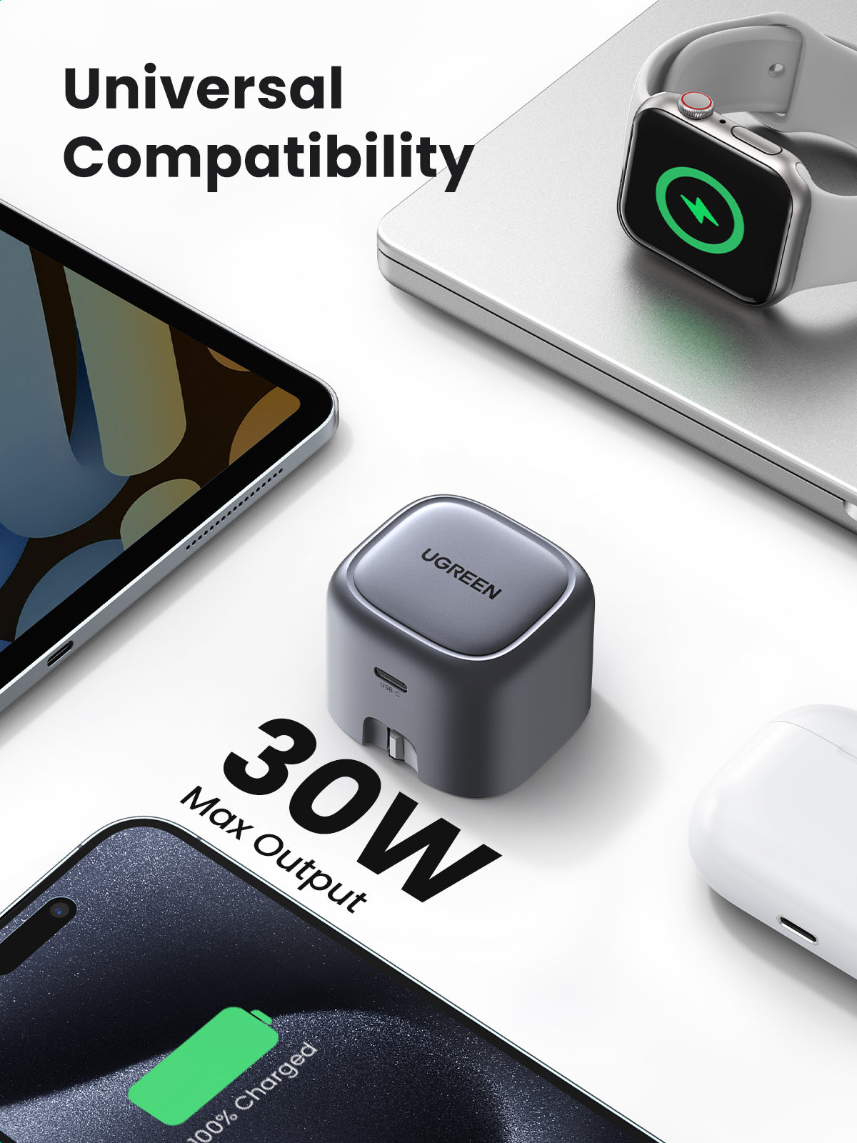 Ugreen Nexode 30W GaN Wall Charger - Ugreen Nexode 30W GaN Wall Charger - Default Title Ennap.com