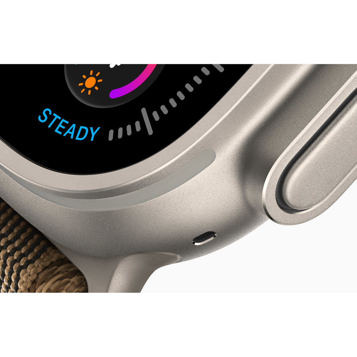 Side profile of the Apple Watch Ultra 4 showing the Action button