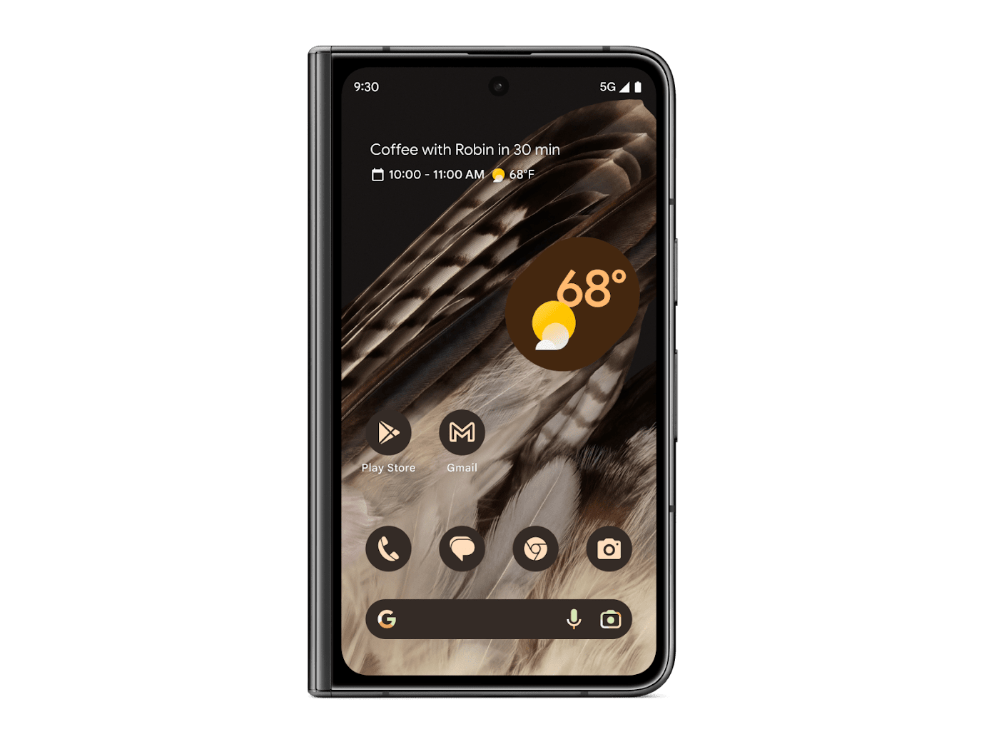 Google Pixel Fold 5G-Color: Porcelain-Storage Capacity: 12GB RAM + 256GB--Ennap.com