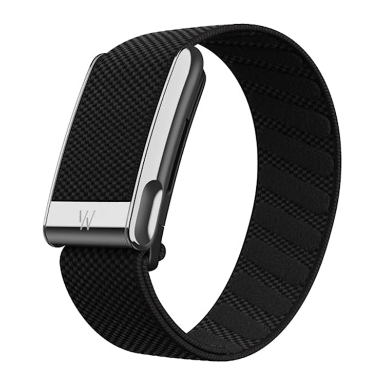 WHOOP Life – WHOOP MG health and fitness tracker with Obsidian SuperKnit Luxe band, front view