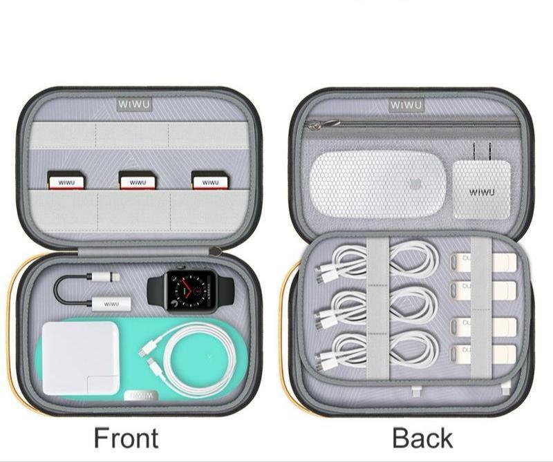 WiWU Cozy Mega Organizer Double Layer Storage Bag Waterproof 8.2 inch - WiWU Cozy Mega Organizer Double Layer Storage Bag Waterproof 8.2 inch - Gray Ennap.com