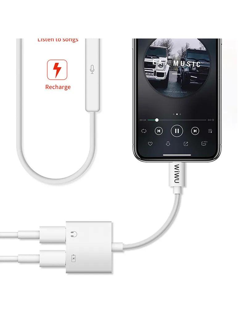 WIWU LT01 PLUS Lightning to Dual Lightning Audio Converter - WIWU LT01 PLUS Lightning to Dual Lightning Audio Converter - Default Title Ennap.com