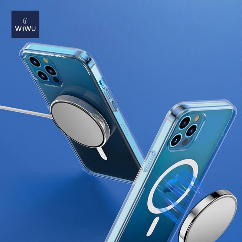 WiWU Phone Case with Magnetic Wireless Charger Ring Shockproof For iPhone 12 Pro Max - WiWU Phone Case with Magnetic Wireless Charger Ring Shockproof For iPhone 12 Pro Max - Default Title Ennap.com