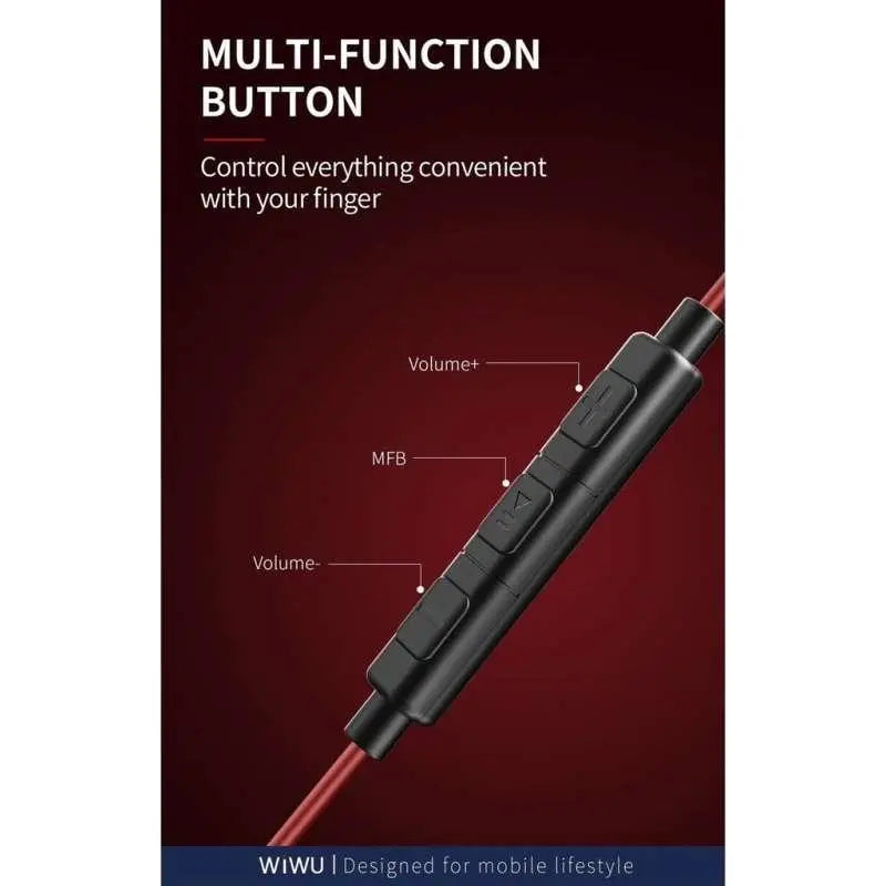 WiWU Type-C Earbuds 201 HiFi Wired Stereo Magnetic Earphones----Ennap.com