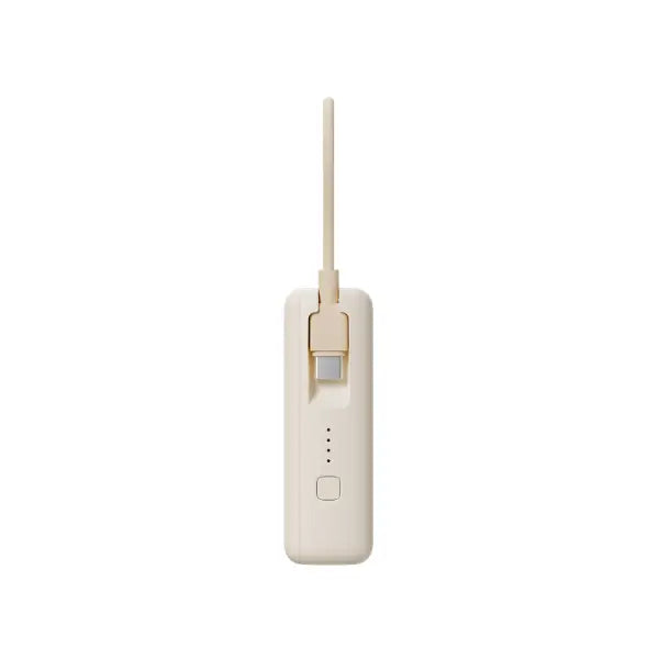 Xiaomi 33W Power Bank 10000mAh Tan with the integrated USB-C cable extended