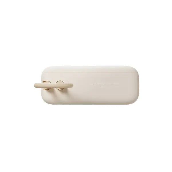 Xiaomi 33W Power Bank 10000mAh Tan top view with the cable tucked into its channel