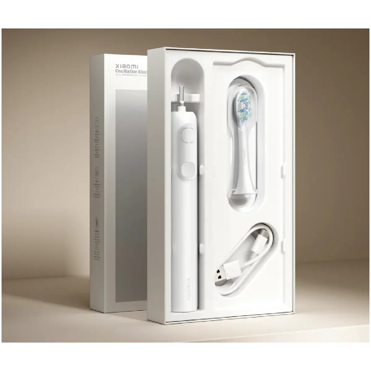 Xiaomi Oscillation Electric Toothbrush in White with the brush head fitted