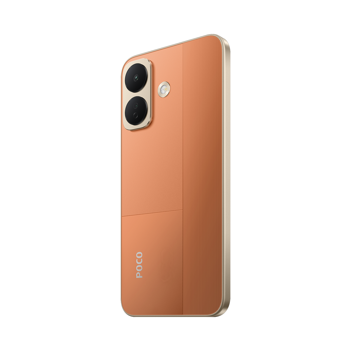 Back of the Orange Xiaomi POCO X8 at an angle