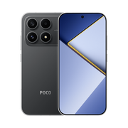 Xiaomi POCO X8s in Black, back and front view
