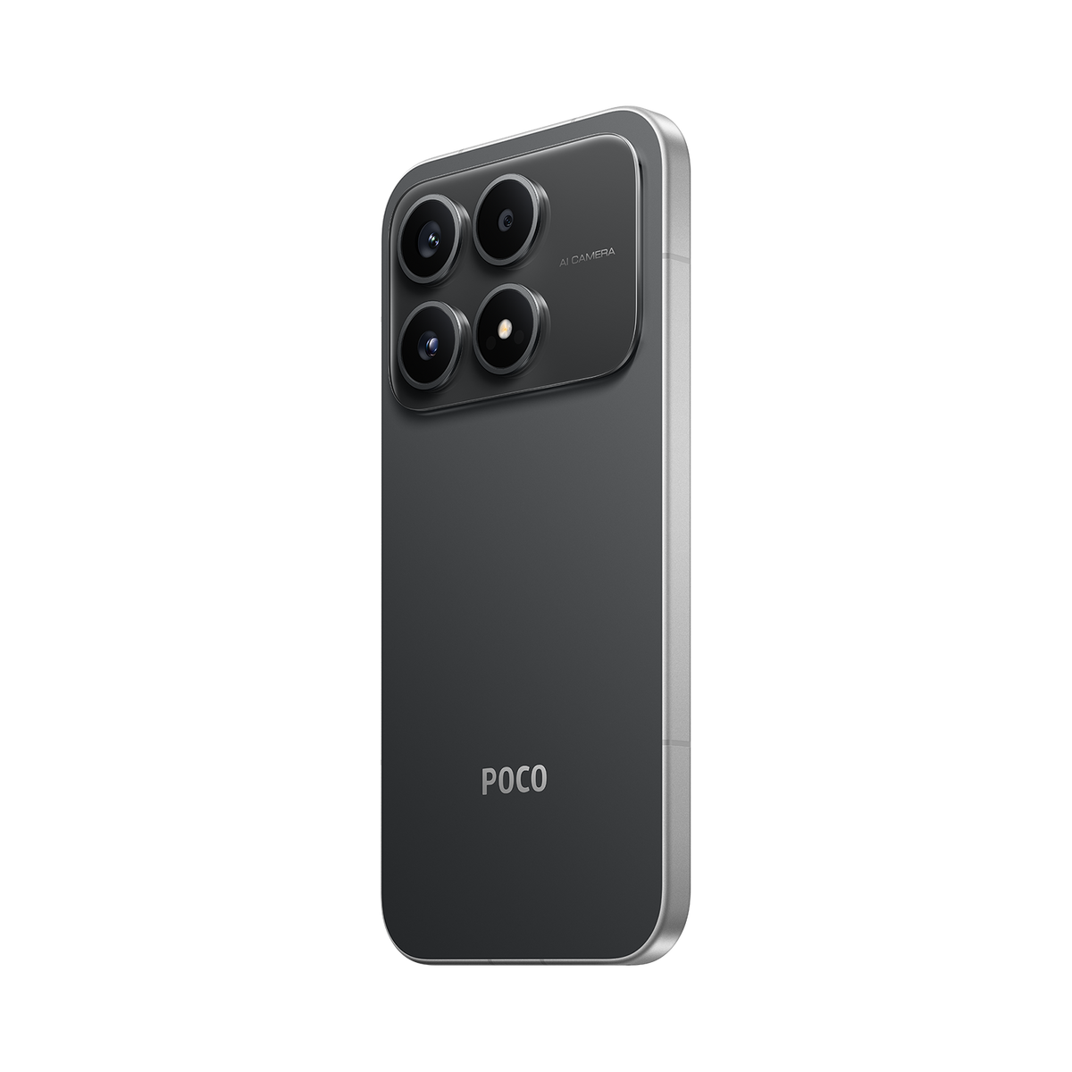 Back of the Black Xiaomi POCO X8s at an angle