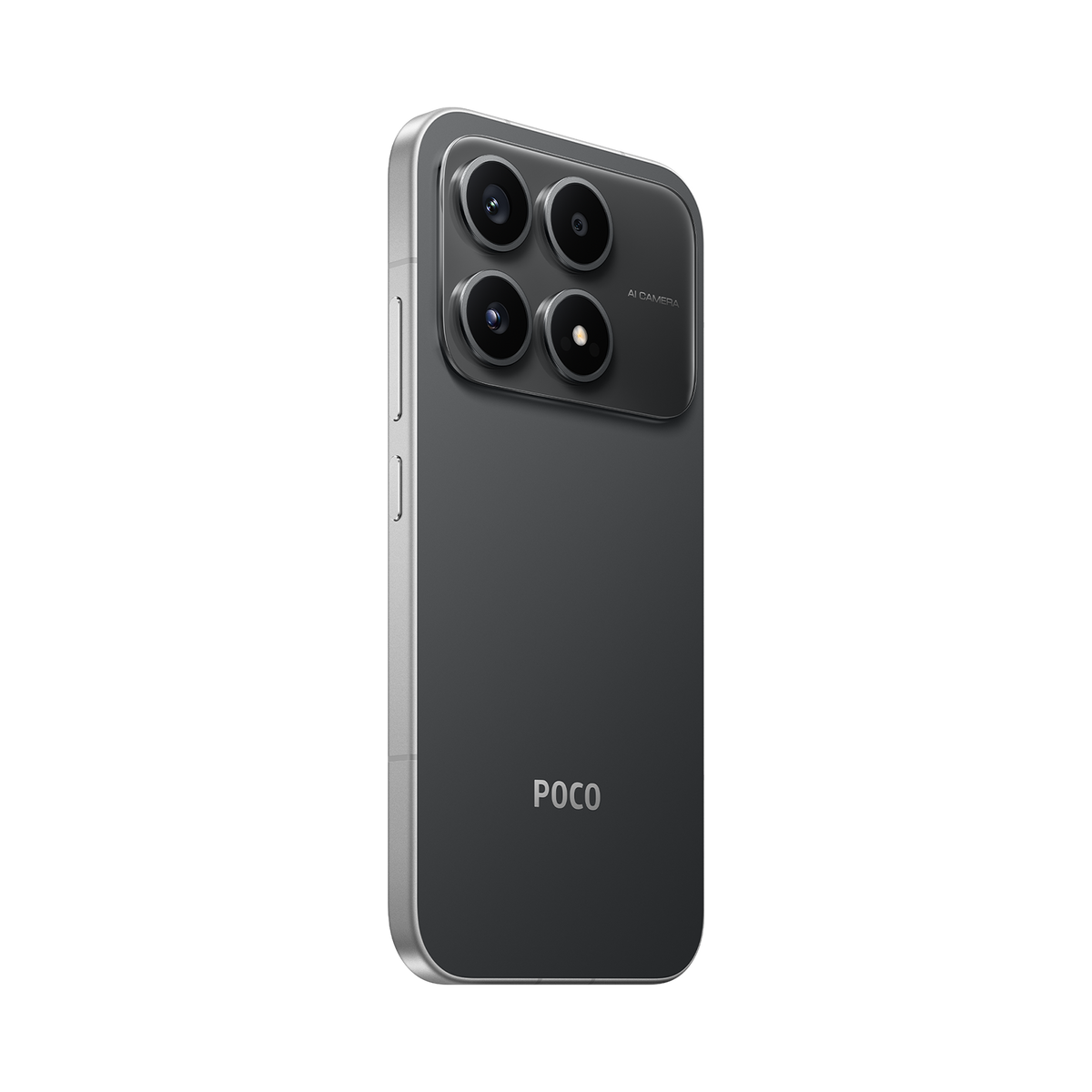 Black Xiaomi POCO X8s back, side view