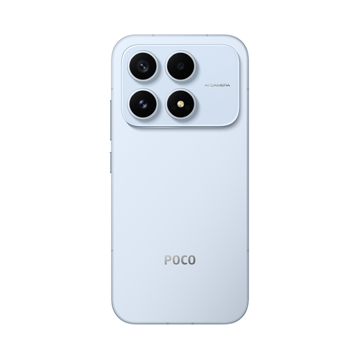 Back of the Blue Xiaomi POCO X8s with the camera module