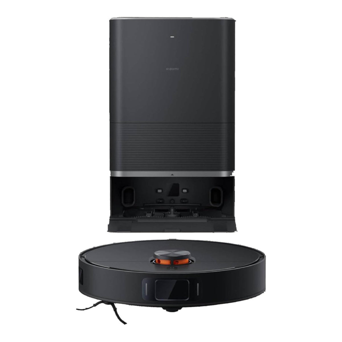 Xiaomi Robot Vacuum X20 Max docked in its base station, front view