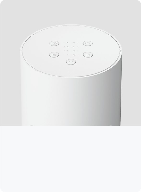 Xiaomi Smart Tower Fan 2 top control panel from an angle