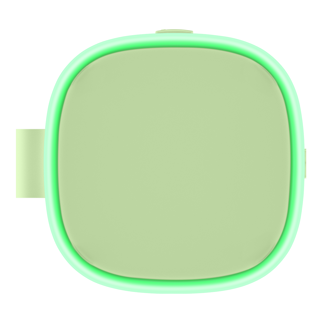 Xiaomi Sound Play 18W Bluetooth speaker in Green, bottom view showing the ambient light ring