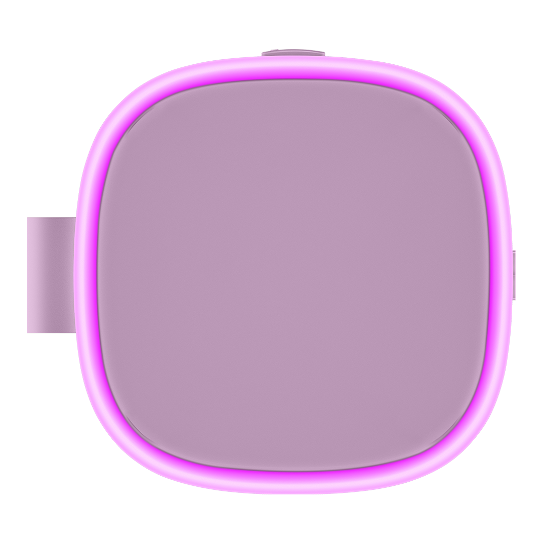Xiaomi Sound Play 18W Bluetooth speaker in Purple, bottom view showing the ambient light ring
