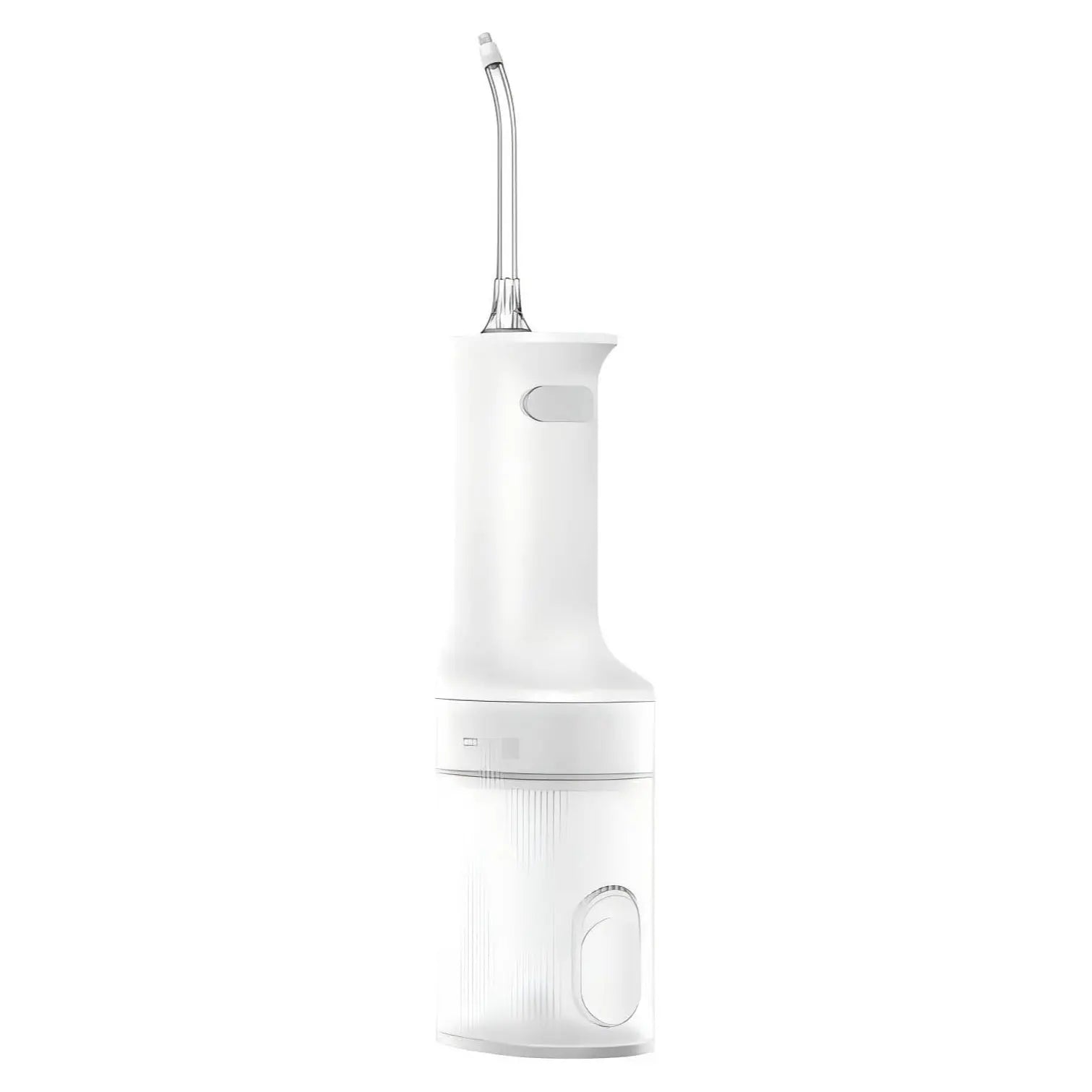 Xiaomi Water Flosser 2 seen at an angle with the standard tip fitted