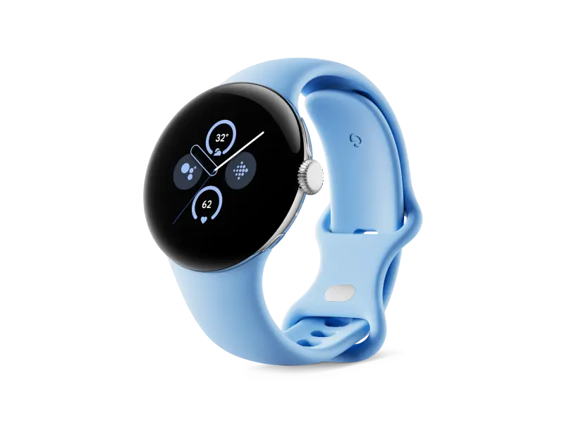 Google Pixel Watch 2-Color: Polished Silver / Bay-Connectivity: LTE--Ennap.com