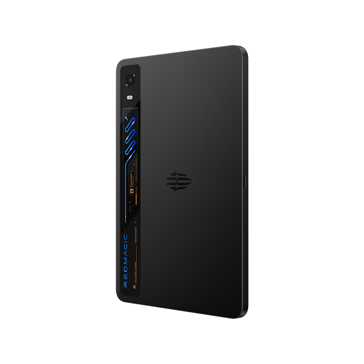 ZTE RedMagic Astra 2 in Eclipse Black seen from the other side, showing the 6.9mm metal frame